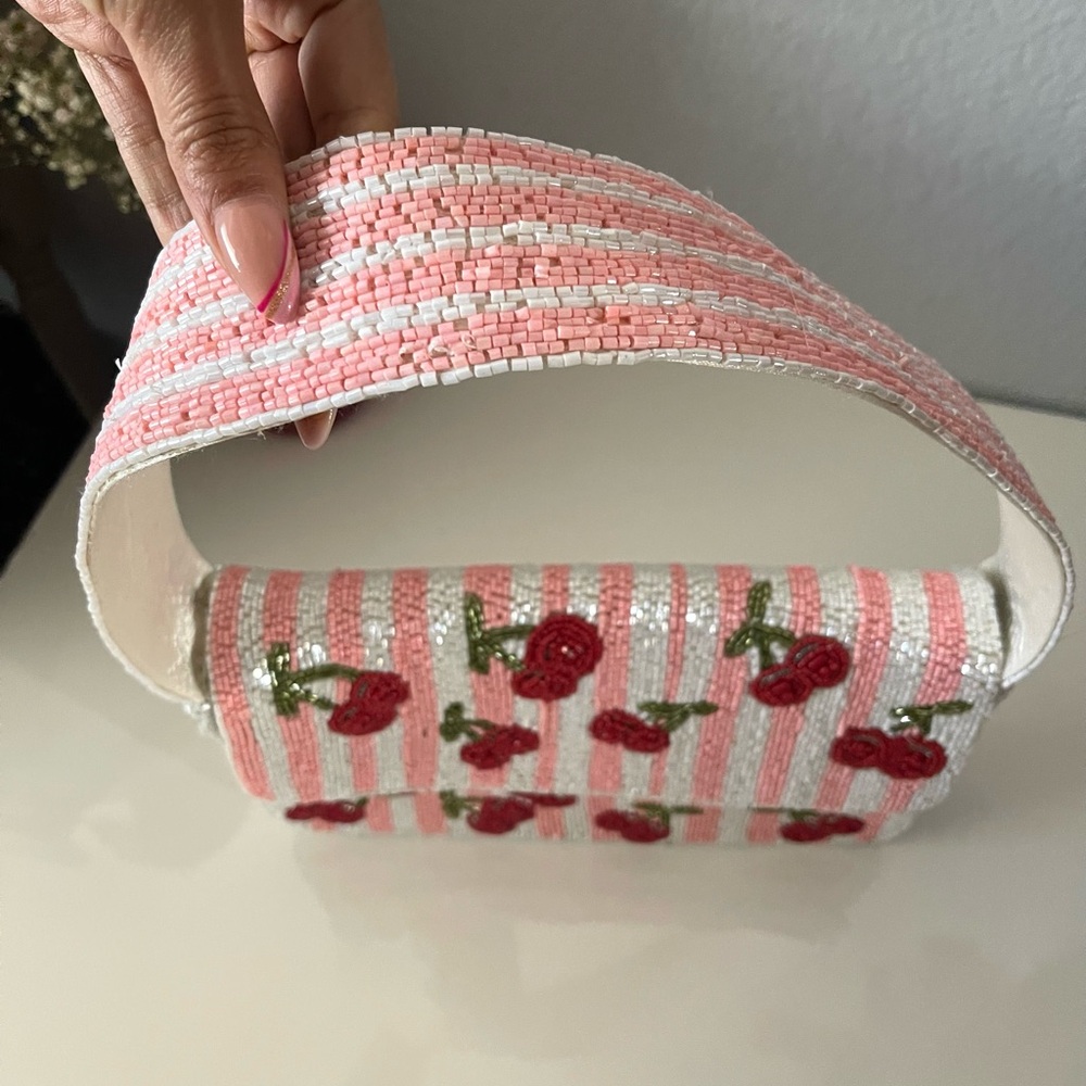 Cherry Beaded Handbag - Picture 2 of 7